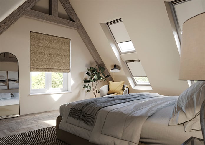 William Morris At Home Strawberry Thief, Woven Walnut - Twist&Fit Roman Blind - Image 7